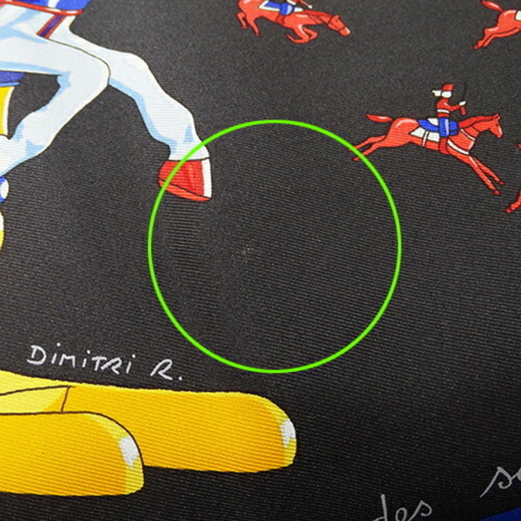 HERMES Black Silk Scarf - Picture 9 of 12